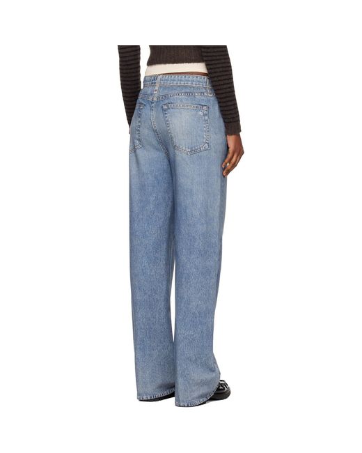 Rag & Bone Blue Rb Miramar Wide-Leg Jeans