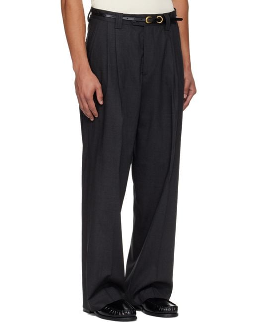 mfpen Black Classic Trousers for men