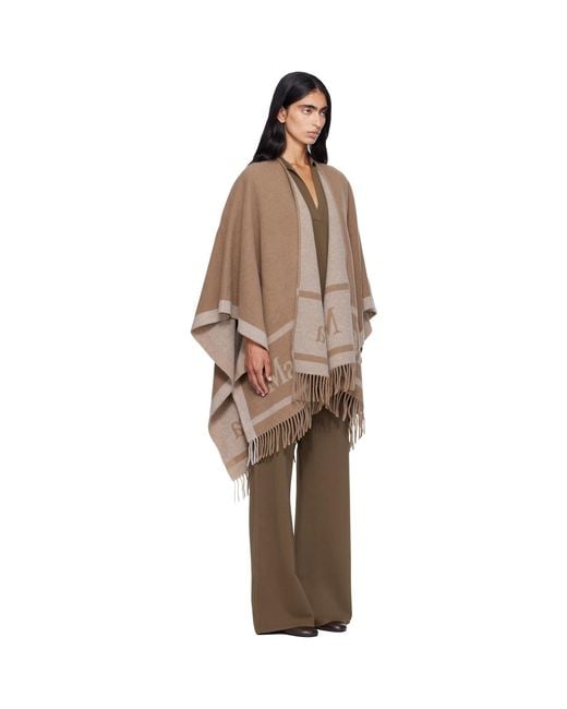 Max Mara Brown Hildestole Scarf
