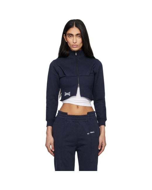 Vetements Blue Upside Down Zip Track Jacket