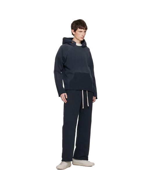 Les Tien Blue Heavyweight Classic Sweatpants for men