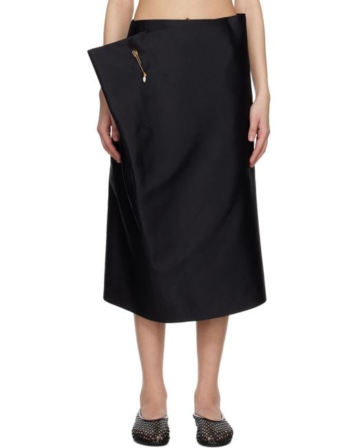 【関税込み】Carven ブラック レイヤード ミディアムスカート Carven ブラック レイヤード ミディアムスカート ブラック | Lyst