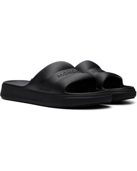 Moncler Black Altive Slides for men