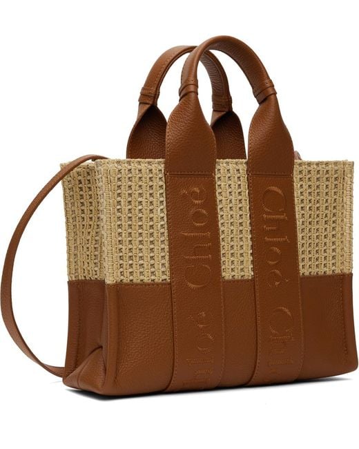 Chloé Brown Woody Small Tote