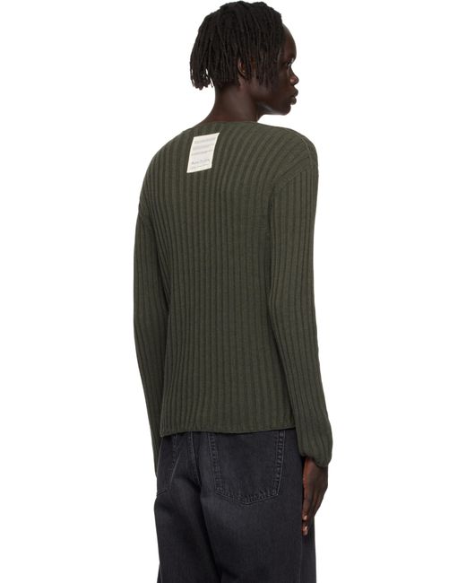 Acne Black Ribbed Sweater for men