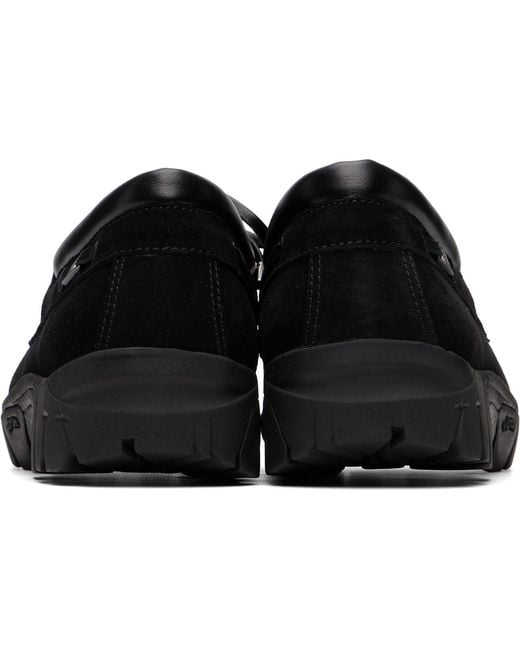 Wooyoungmi Black Suede Boat Shoes for men