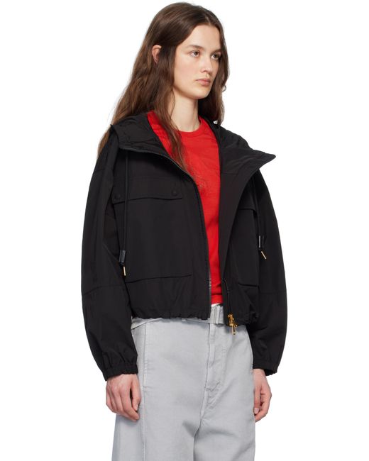 MONCLER ブラック フード付きジャケット モンクレール MONCLER