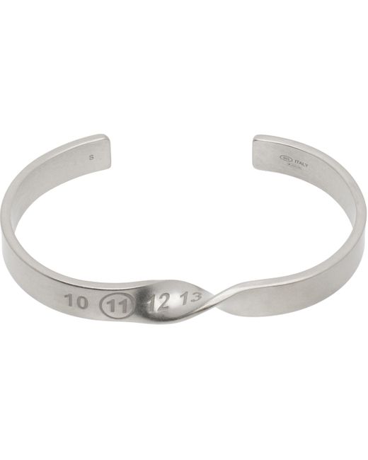 Maison Margiela Twisted Number Logo Bracelet in Black for