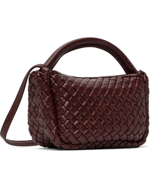 BV Small Cobble Top Handle 23cm Grey Lambskin