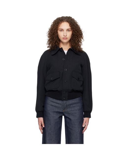 A.P.C. Black Raglan Bomber Jacket