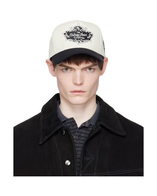 Amiri Black 'Chateau Crest Cap for men