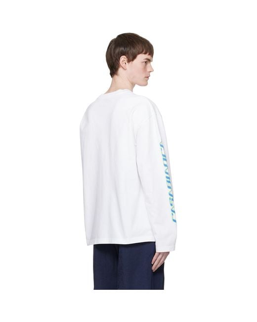 Casablanca White Smiley Future Long Sleeve T-Shirt for men