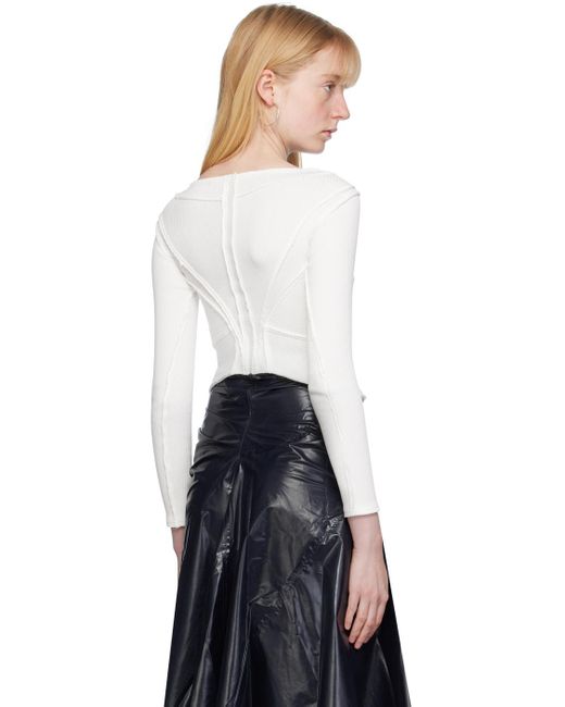 Chemisier de style corset blanc TALIA BYRE en coloris Black