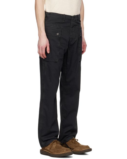 Pantalon cargo noir à cordons coulissants RRL pour homme en coloris Black