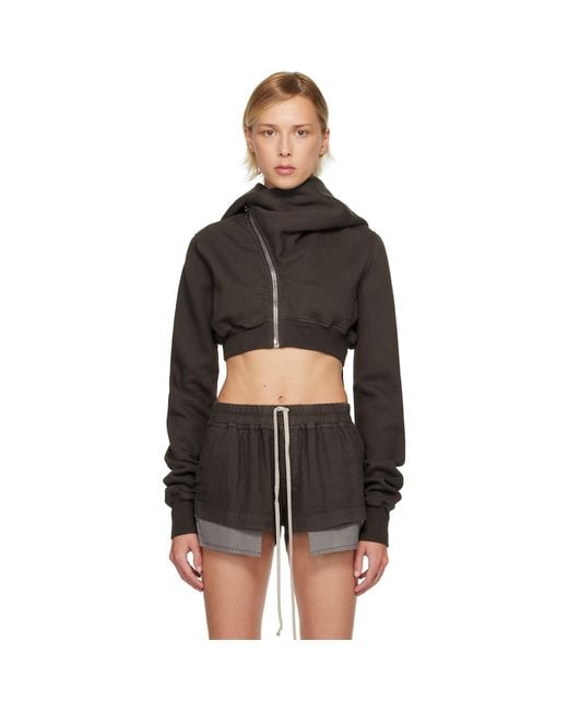 Rick Owens Black Concordians Micro Mountain Hoodie