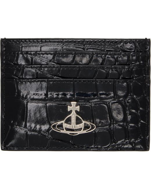 Vivienne Westwood Black Flat Card Holder for men