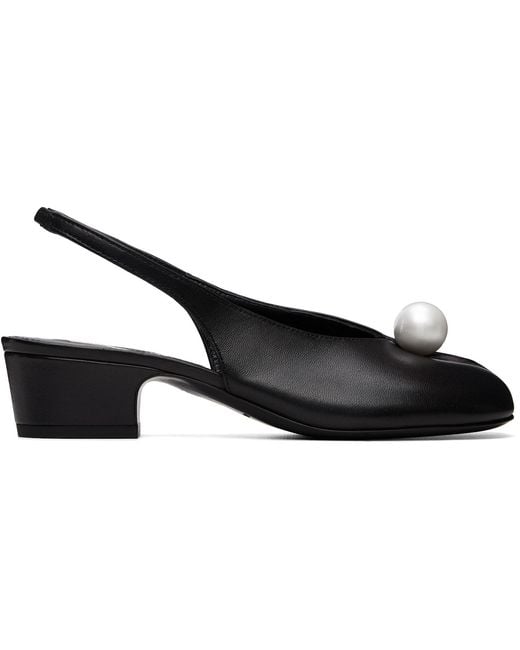Sandy Liang Black Pearl Slingback 40 Heels