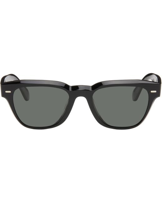 Oliver Peoples Black Rueny Sunglasses for men