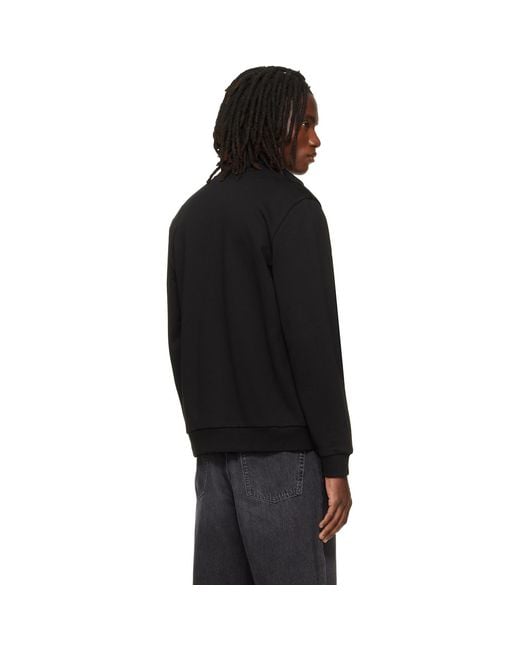 Moncler Black Zip Up Sweatshirt for men