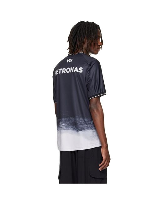 Y-3 Blue Mercedes-Amg F1 Edition Mechanics Jersey T-Shirt for men
