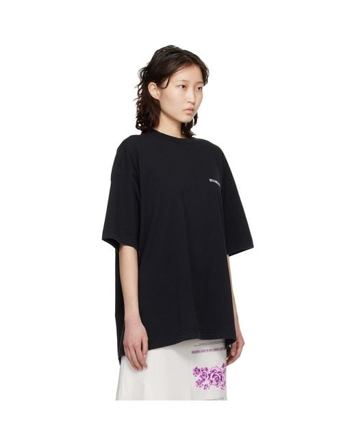 Vetements Black Iconic Logo T-Shirt