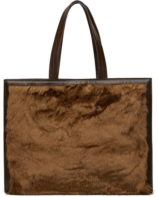 ANDERSSON BELL Brown Linus Fur Tote for men