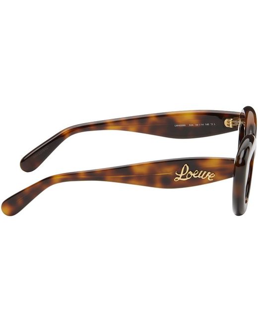 Loewe Black Tortoiseshell Cat-eye Sunglasses