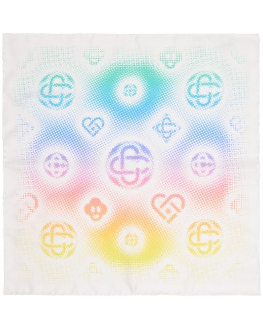 Casablanca Blue Medium Silk Scarf
