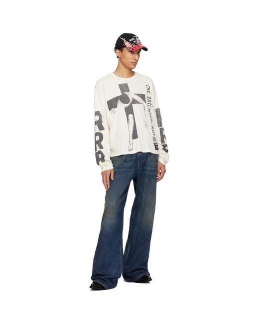 RIVINGTON roi Rebis White Off- Pop Out Thermal T-Shirt for men