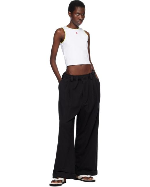 Casablanca ホワイト タンクトップ Black
