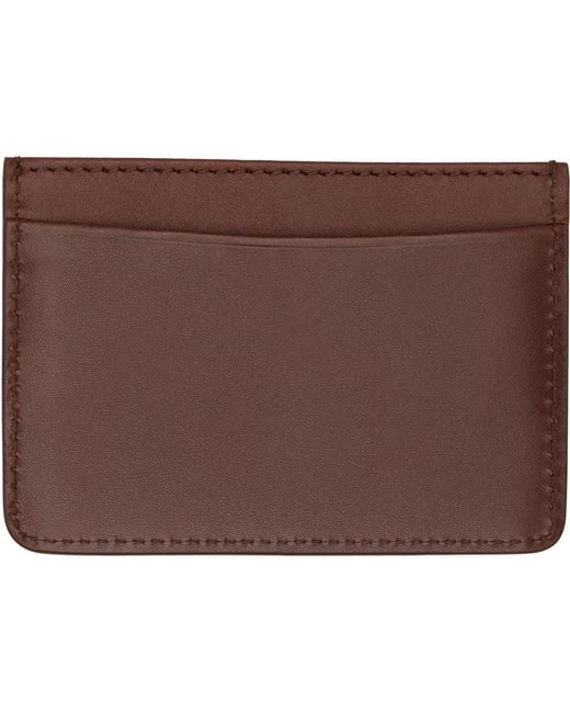 A.P.C. Brown André Card Holder for men