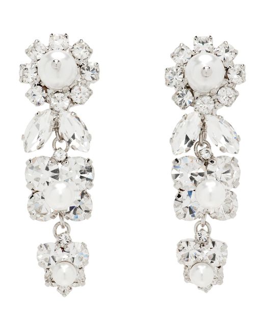 Simone Rocha White Daisy Cluster Earrings