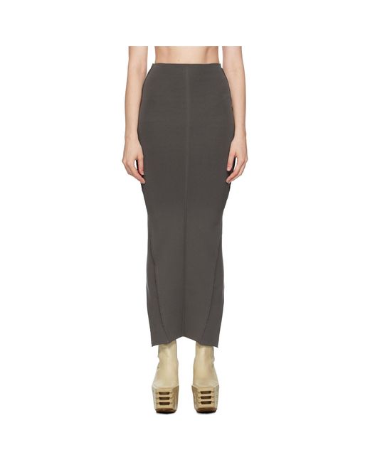 Rick Owens Black Concordians Pillar Maxi Skirt