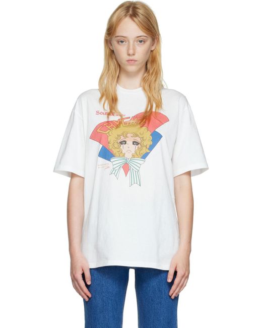 Pushbutton Cotton Ssense Exclusive Soulful Crying Girl T-shirt in White ...