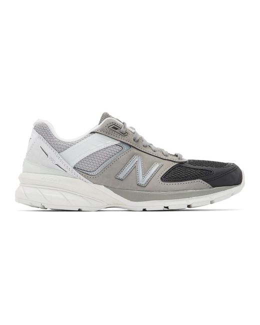 New Balance Gray Grey And Black Made In Us 990v5 Sneakers for men
