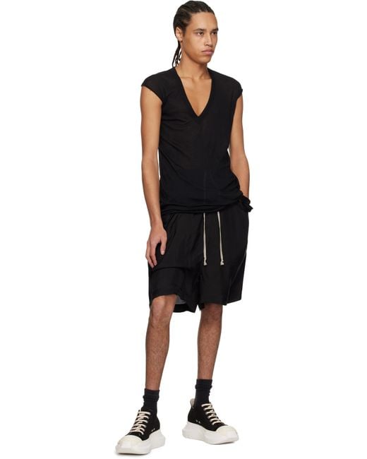 【RICK OWENS】Hollywood Abstract Low Sneaks スニーカー Black Hollywood Abstract Low Sneaks Sneakers by Rick Owens