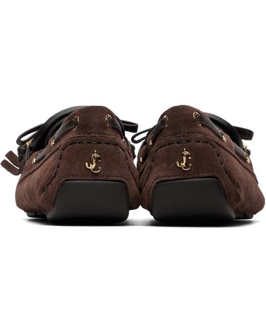 Jimmy Choo Brown Manon Loafers