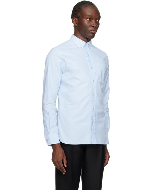 Chemise bleue en toile oxford Tom Ford pour homme en coloris Blue