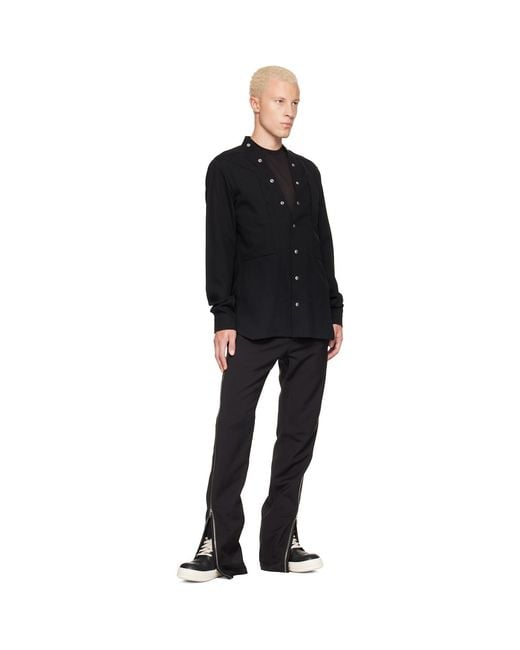 Rick Owens Black Tower Larry Fogpocket Shirt for men