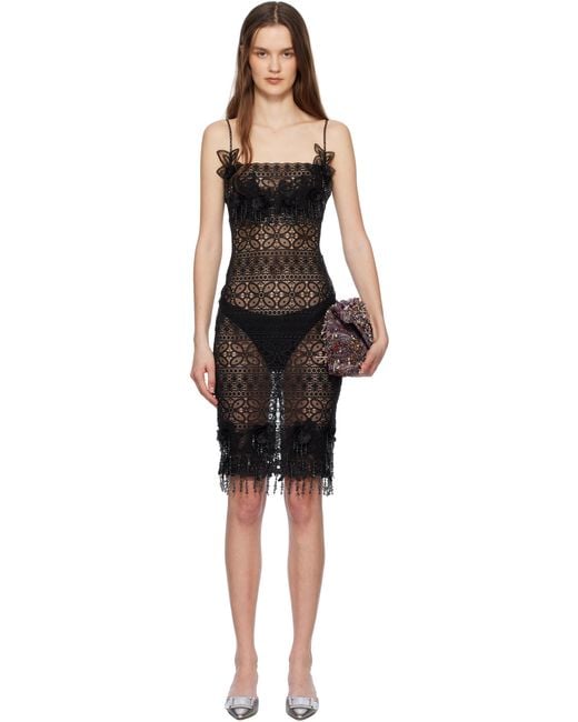 Mirror Palais Black Leo Lady Length Midi Dress