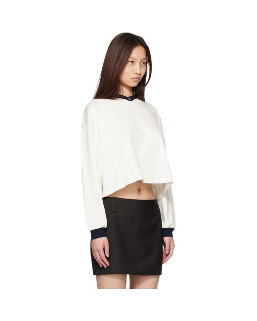 Versace White Stretch Cotton-Jersey Long-Sleeved T-Shirt