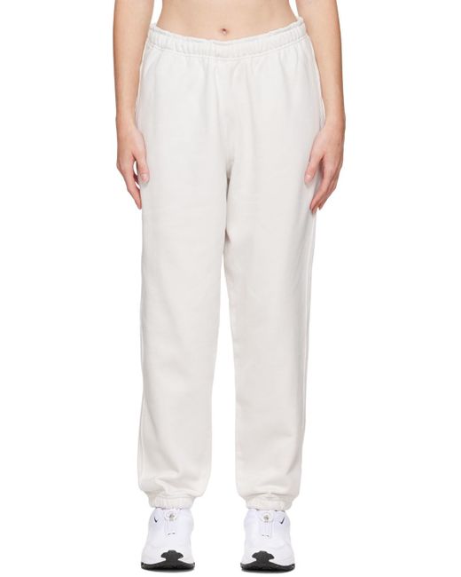Nike Cotton Solo Swoosh Lounge Pants in White | Lyst