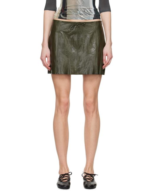 Paloma Wool Black Vittoria Ii Leather Miniskirt
