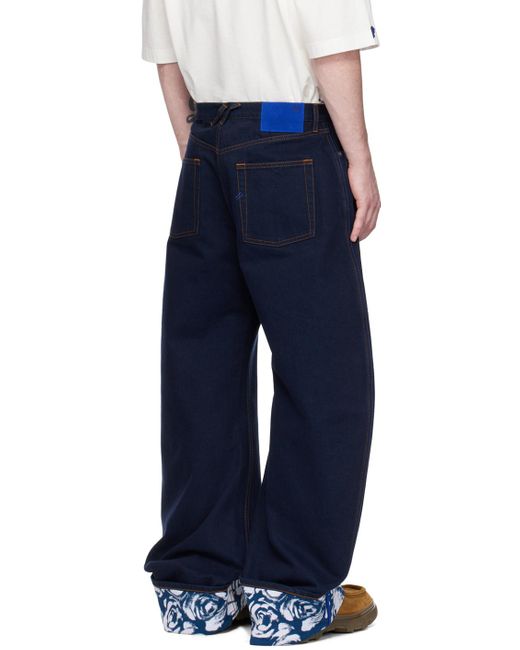 Burberry Blue Indigo Printed Jeans for men