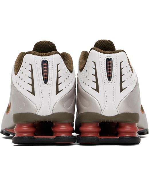 Nike Black Taupe & Shox R4 Sneakers for men