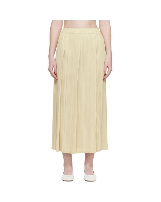 Pleats Please Issey Miyake Natural Monthly Colors December Maxi Skirt