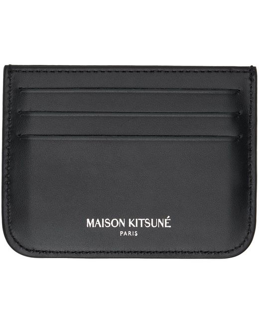 Maison Kitsuné Black Fox Head Card Holder for men