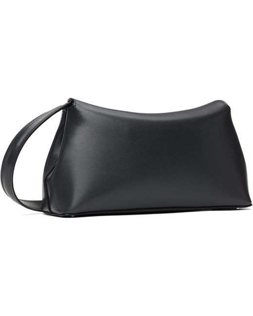 Totême Black T-Lock Leather Clutch