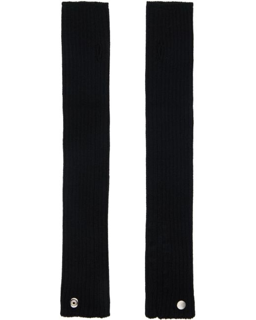 Rick Owens Black Press-Stud Arm Warmers