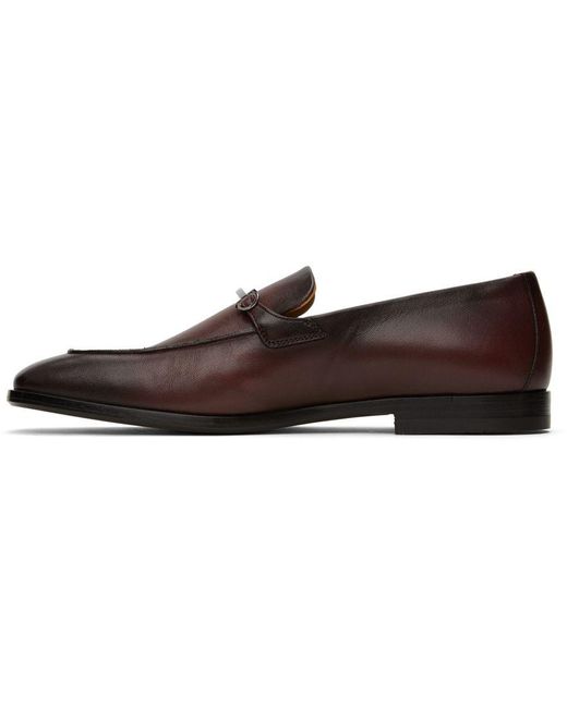 Ferragamo Brown Fedro Loafers in Black for Men | Lyst